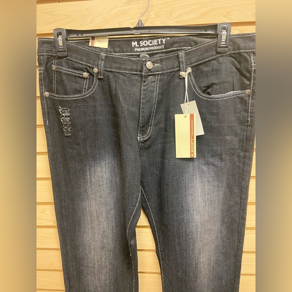 NWT M SOCIETY MEN FASHIONABLE JEANS SIZE 40 INSEAM 34 - Picture 3 of 7
